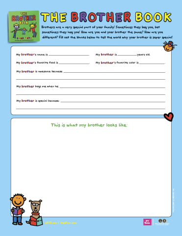 Todd Parr - The Brother Book Activity Sheet