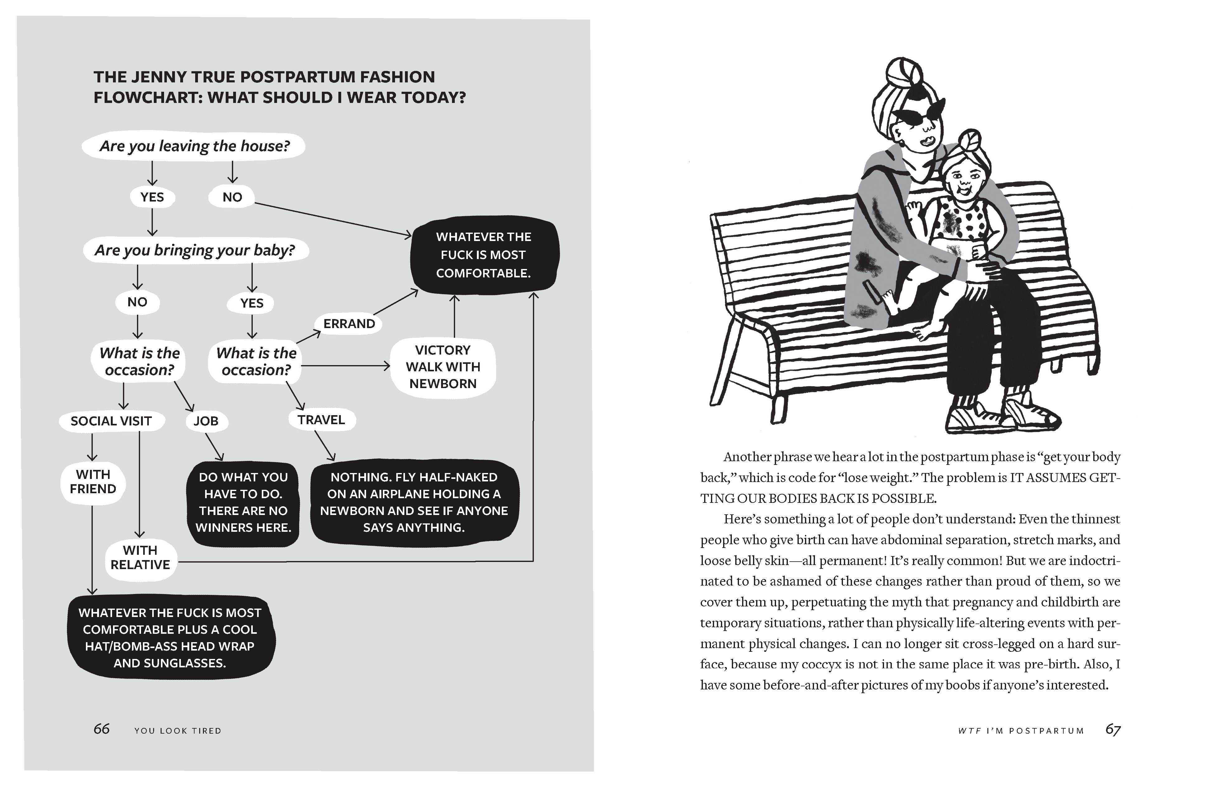 You Look Tired by Jenny True - sample spread 3