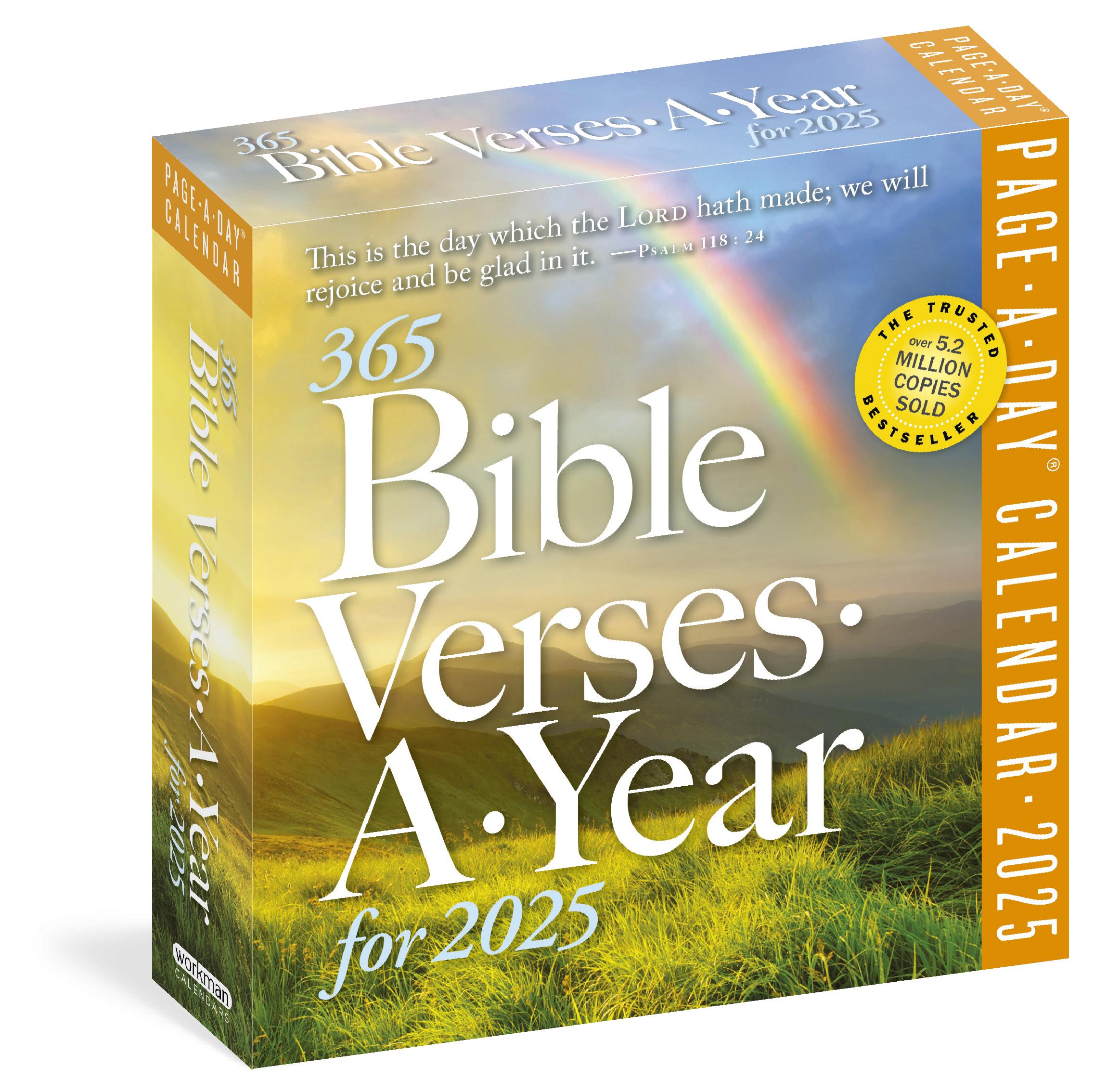 365 Bible VersesAYear PageADay® Calendar 2025 by Workman Calendars